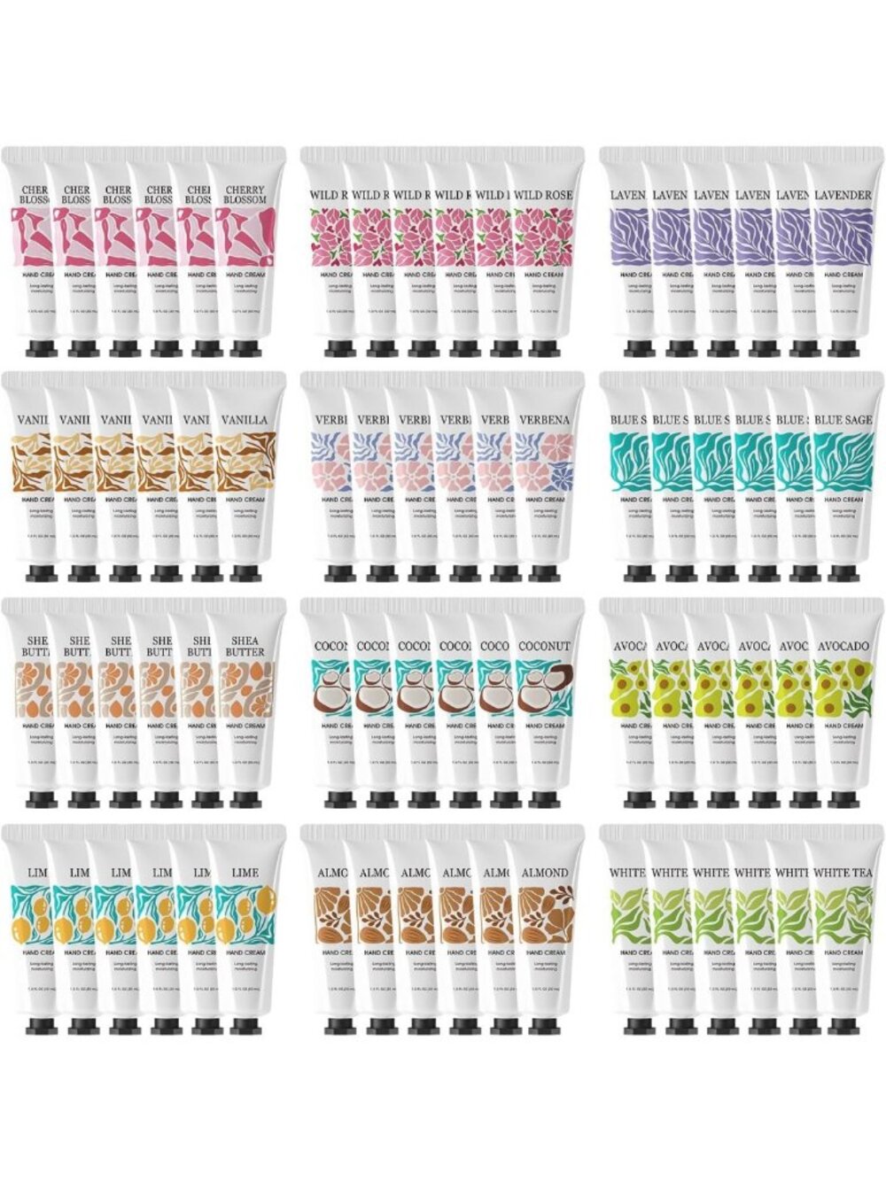 72 Pack Travel Size Hand Creams - Moisturizing Lotion for Dry Hands, Perfect